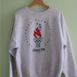 Atlanta 1996 Olympic Gray Sweatshirt Men’s SZ Large Hanes Heavyweight